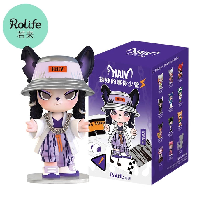 Rolife HANHAN NAI V Hot Girls Series Blind Box Action Figures Martial Arts Series Character Model Random 1 PCS